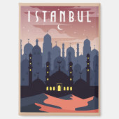 Beautifu Istanbul Türkei Retro Cityscape Magnet (Vorderseite)