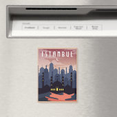 Beautifu Istanbul Türkei Retro Cityscape Magnet (In Situ (Geschirrspüler))