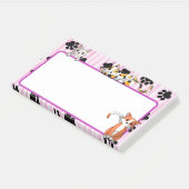 Beautifu Rosa Farbe mit Pfoten niedliche Kätzchen Post-it Klebezettel (angewinkelt)