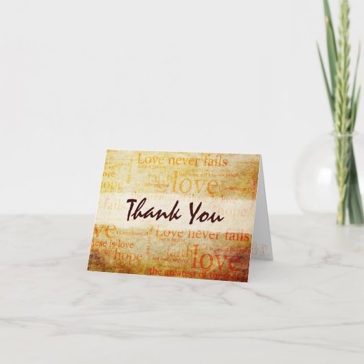 Beautiful 1 Korinthians 13 Danke Karte - V1 (Vorderseite)