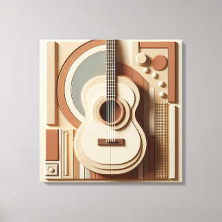 Beautiful 3d Guitar Leinwanddruck