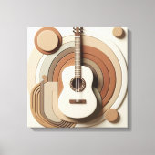 Beautiful 3d Guitar Leinwanddruck (Vorderseite)