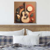 Beautiful 3d Guitar Leinwanddruck (Insitu (Schlafzimmer))