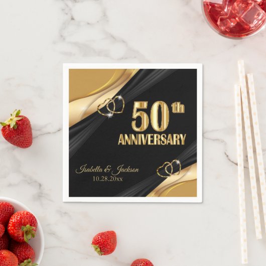 Beautiful 50th  Wedding Anniversary  Serviette (Beispiel)