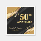 Beautiful 50th  Wedding Anniversary  Serviette (Vorderseite)