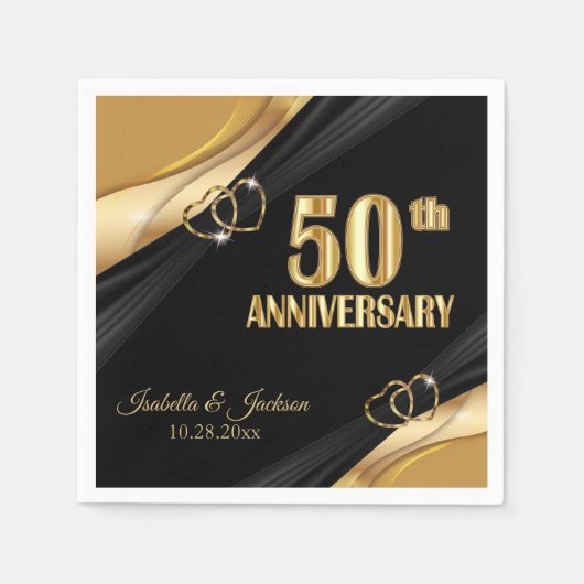 Beautiful 50th Wedding Anniversary Serviette (Vorderseite)