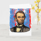Beautiful Abraham Lincoln Portrait Karte (Gelbe Blume)