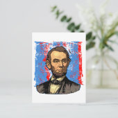 Beautiful Abraham Lincoln Portrait Postkarte (Stehend Vorderseite)