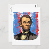 Beautiful Abraham Lincoln Portrait Postkarte (Vorne/Hinten)