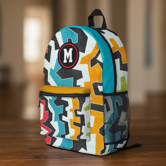 Beautiful Abstract colored graffiti Bedruckter Rucksack