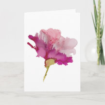 Beautiful Abstract Pink Floral Greeting Card