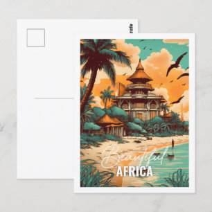 Beautiful Africa Famous Travel Place Vintag Postkarte