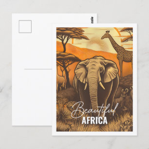 Beautiful Africa Famous Travel Place Vintag Postkarte