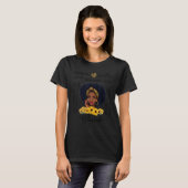 Beautiful African American Black Woman Sunflower L T-Shirt (Vorne ganz)