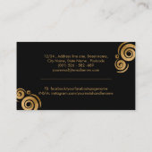 Beautiful African American Woman Silhouette Visitenkarte (Rückseite)