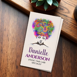 Beautiful African American Woman Silhouette Visitenkarte