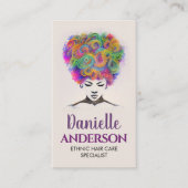 Beautiful African American Woman Silhouette Visitenkarte (Vorderseite)