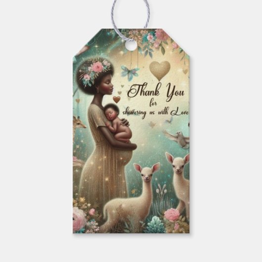 Beautiful African Baby Showmarke Geschenkanhänger (Vorderseite)