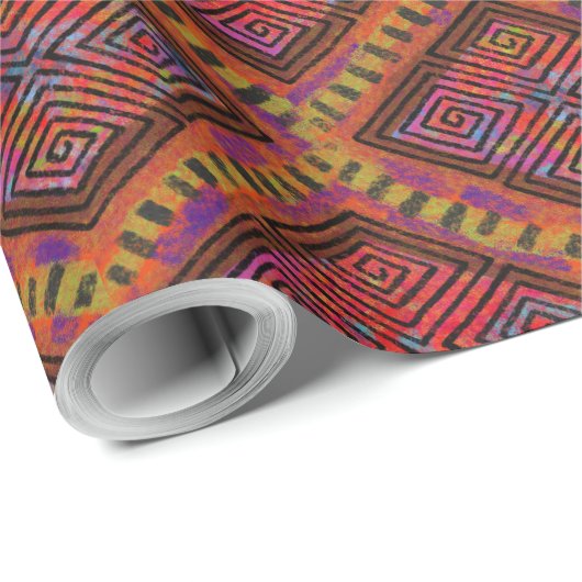 Beautiful African Boho Mud Cloud Style Geschenkpapier (Rolleneckpunkt)