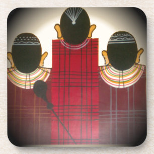 Beautiful African Ethnic Tribal Masai Ornaments.pn Untersetzer