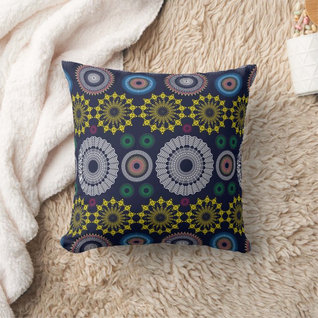Beautiful African Geometric Ethnic gemustert Kissen (Decke)