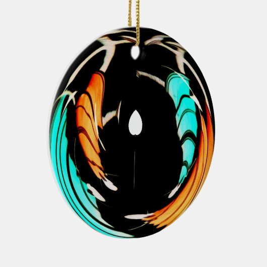 Beautiful African Motif Art Print Keramik Ornament (Rechts)