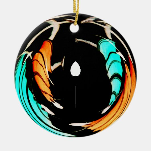 Beautiful African Motif Art Print Keramik Ornament (Vorne)