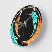 Beautiful African Motif Art Print Runde Wanduhr (Winkel)