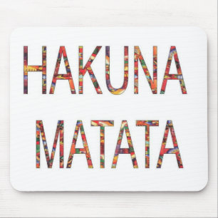 Beautiful African Vintag Colors Hakuna Matata Art Mousepad