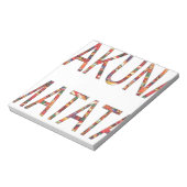 Beautiful African Vintag Colors Hakuna Matata Art Notizblock (Rotiert)