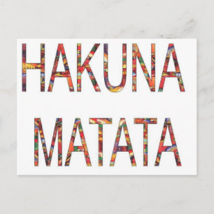 Beautiful African Vintag Colors Hakuna Matata Art Postkarte