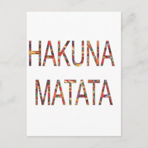 Beautiful African Vintag Colors Hakuna Matata Art Postkarte