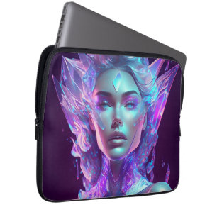 Beautiful Ai Art Hübsch Icy Glass wie Woman Laptopschutzhülle
