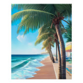 Beautiful AI design-Cool summer beach design. Poster (Vorderseite)