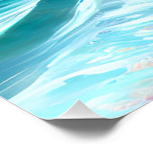 Beautiful AI design-Cool summer beach design. Poster (Ecke)
