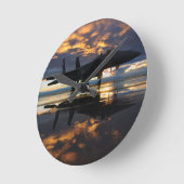 Beautiful Aircraft Runde Wanduhr (Winkel)