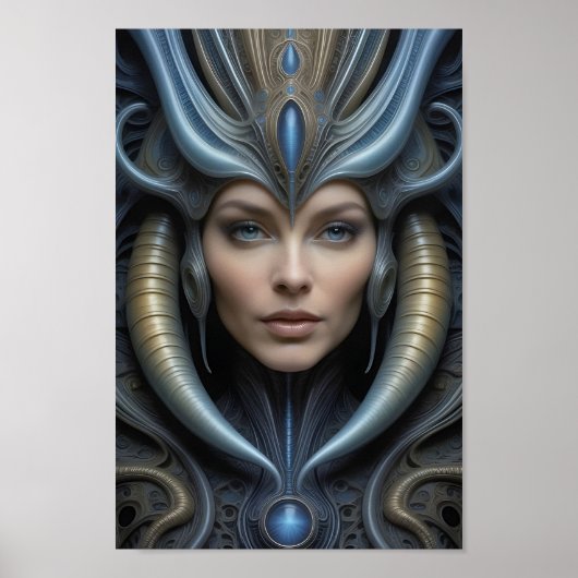 Beautiful Alien Woman - 013 - Fantasy Art Poster (Vorne)