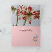 Beautiful Amaryllis Blume & Costum Geburtstag Karte (Innenseite)