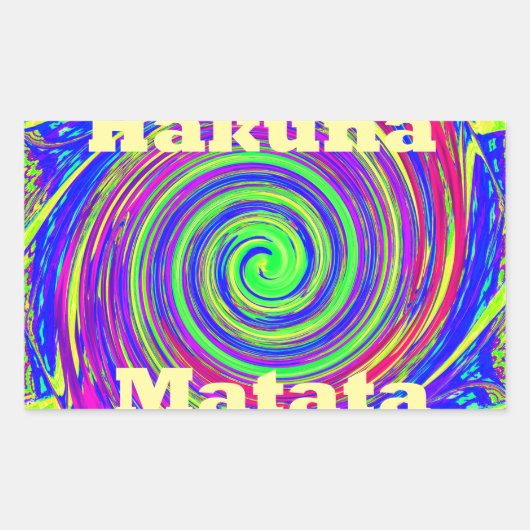 Beautiful Amazing Colorful Whirl Vector Geometric Rechteckiger Aufkleber (Vorderseite)