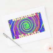Beautiful Amazing Colorful Whirl Vector Geometric Rechteckiger Aufkleber (Umschlag)