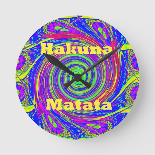 Beautiful Amazing Colorful Whirl Vector Geometric Runde Wanduhr (Vorderseite)