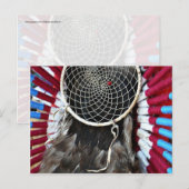 Beautiful American Dream Catcher Red Blue Postkarte (Vorne/Hinten)
