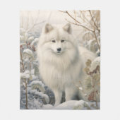 Beautiful American Eskimo Dog Fleecedecke (Vorderseite)
