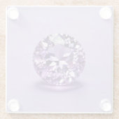 Beautiful Amethyst Square Glass Untersetzer (Rückseite)