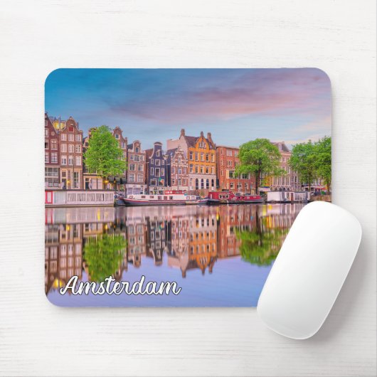 Beautiful Amsterdam, Niederlande Mousepad (Mit Mouse)