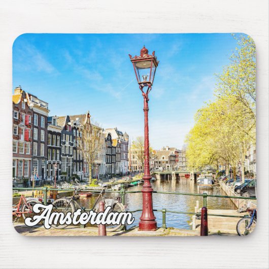 Beautiful Amsterdam, Niederlande Mousepad (Vorne)