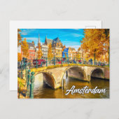 Beautiful Amsterdam, Niederlande Postkarte (Vorne/Hinten)