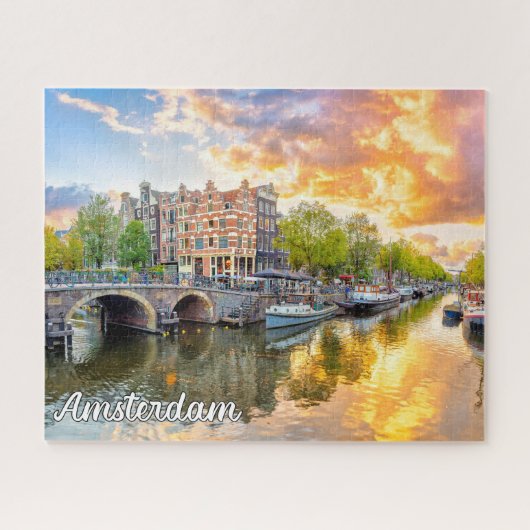 Beautiful Amsterdam, Niederlande Puzzle (Horizontal)
