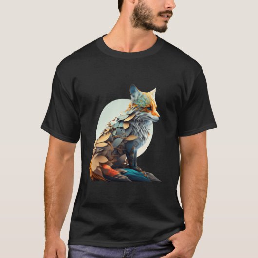 Beautiful And Colourful Fox T-Shirt (Vorderseite)