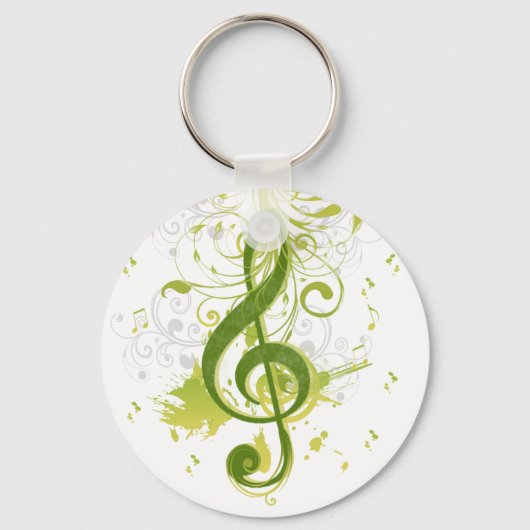 Beautiful and cool music notes with splatter schlüsselanhänger (Vorderseite)